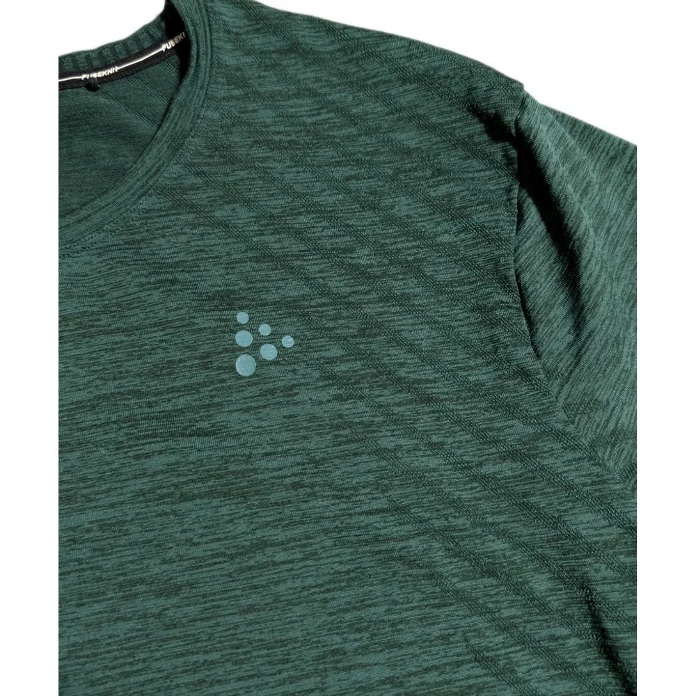 Craft Fuseknit Comfort RN LS Mens L Green Seamless Base Layer Shirt Running